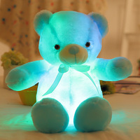 Vente en gros HQ Hot Kinqee Vente à chaud Creative Light up Led Coloré Rougeoyant 30cm Ours en peluche Animal en peluche Jouet en peluche Cadeau de Noël