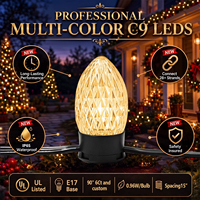 Guirlande lumineuse de Noël extérieure Ismart C9, 50 LED, IP65, ampoules en forme de fraise, connectable, bobine pour terrasse, fête, décoration de vacances