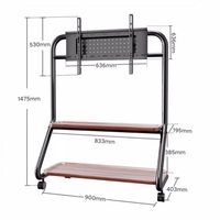 Soporte de carro de TV móvil con soporte de TV de plasma Lcd Led de 32-65 pulgadas con ruedas de 50kg de sujeción