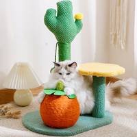 Arbre à chat interactif floral de haute qualité populaire 2026, arbre à grimper pour animaux de compagnie, attrape-fleurs en sisal, lit pour grimper, poteau à gratter