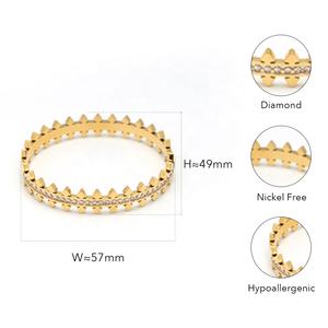 La última joyería de acero inoxidable chapada en oro de 18 quilates, diseño en forma de onda, brazalete puntiagudo de circón, Hiphop para mujer, pulseras de fiesta B222320 - Product Image 2