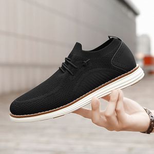 RO Men Breathable Knit Casual Shoes Fabric Upper MOOD Sole Lightweight Comfortable Lace up Walking Shoes - Product Image 6