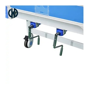 <span class=keywords><strong>Lit</strong></span> d'hôpital manuel ergonomique confortable à deux manivelle avec matelas respirant, hauteur réglable pour les chambres d'hôpital - Product Image 6