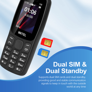 Téléphone portable MKTEL <span class=keywords><strong>Sonoro</strong></span> 106-1, téléphone à fonctions, écran de 1,77 pouce, boutons à fonctions, clavier Android, téléphone avec appareil photo - Product Image 3