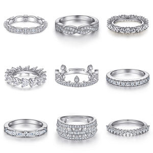 Anillo de Joyería Fina SKA, Anillo de Eternidad Completo de Plata de Ley 925 con Circonita Cúbica de Alta Calidad - Product Image 3