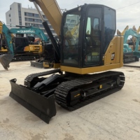 Excavatrice sur chenilles Caterpillar d'occasion de 7,5 tonnes, haute performance, faible consommation de carburant, CAT 307.5, prix d'usine original