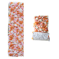 Panneau mural de fleurs artificielles couleur bonbon avec des roses mélangées pour cérémonie de mariage, événement extérieur, fête, toile de fond photo, décoration murale