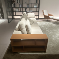 Ensemble canapé vertical combiné au design minimaliste italien moderne Pieds en acier inoxydable pour canapé de salon