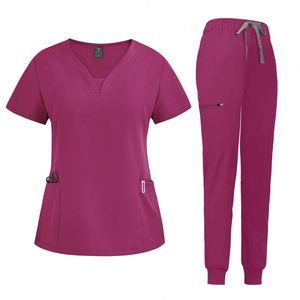 Tenues d'infirmières personnalisées pour femmes : Nouveaux ensembles de blouses d'été élégants, vêtements de travail pour cliniques, design extensible pour hôpitaux, blouses d'infirmières pour femmes - Product Image 1