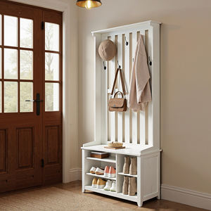 Armoire d'entrée <span class=keywords><strong>VASAGLE</strong></span> avec banc, porte-manteau moderne, armoire à manteaux avec étagère à chaussures - Product Image 1