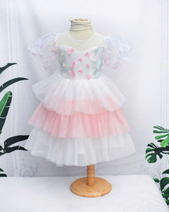 Việt Nam Nhà Sản Xuất Của Odm Lớp Ren Hoa Công Chúa Ăn Mặc Cho Cô Gái Ngắn Trẻ Em Của Thời Trang Ăn Mặc - Product Image 5