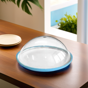 Couvercles de sushi dôme de 5.5 pouces de qualité alimentaire en plastique recyclé, design transparent et écologique - Product Image 1