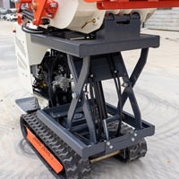 Mini-dumper sur chenilles en caoutchouc, capacité de la benne de 0,2 m³, alimenté à l'essence, haute efficacité opérationnelle, facile à utiliser