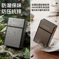 Nouveau design – Briquet extérieur à double arc, design élégant, électronique, rechargeable par USB, couvercle magnétique automatique, étuis à cigarettes avec protection anti-fumée
