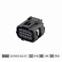 Connecteur adaptateur automobile rond mâle en laiton AIKO DJ7105Y-0.6-11 10P pour prise de radar de pare-chocs avant et arrière