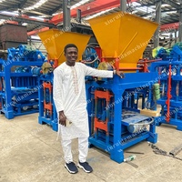 Machine de fabrication de briques en béton de ciment semi automatique à grand profit pour les petites entreprises