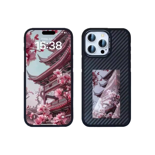 NFC Display Smart E Ink Screen Phone Case Waterproof DIY Mobile Cover for iPhone 13 14 15 Pro Max