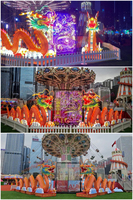 Decoración Navideña para Exteriores, Luces LED 2D con Motivos Navideños para Postes de Calle, Iluminación Decorativa