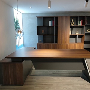 MIGE Solid Wood Big Board Table Computer Desk Simple Modern boss Desk President Desk - Product Image 2