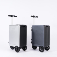 Valise électrique Bluetooth FENGJIU avec scooter intégré, recharge USB, style sportif, pour embarquement en avion