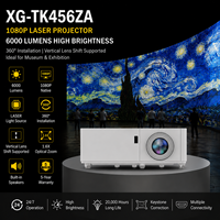 Projecteur laser 0.65DMD Sharp XG-TK456ZA 1080P 6000 Lumens avec déplacement vertical de l'objectif, idéal pour les visites de musées