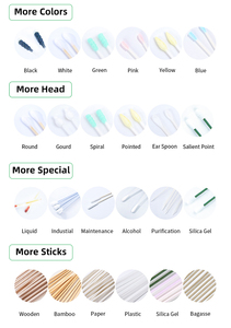 100 Hisopos Desechables de Bambú de 6 Pulgadas con Punta Única, Multiusos, Premium, Aplicadores de Madera, Hisopos de Algodón para Limpieza de Cámaras - Product Image 6