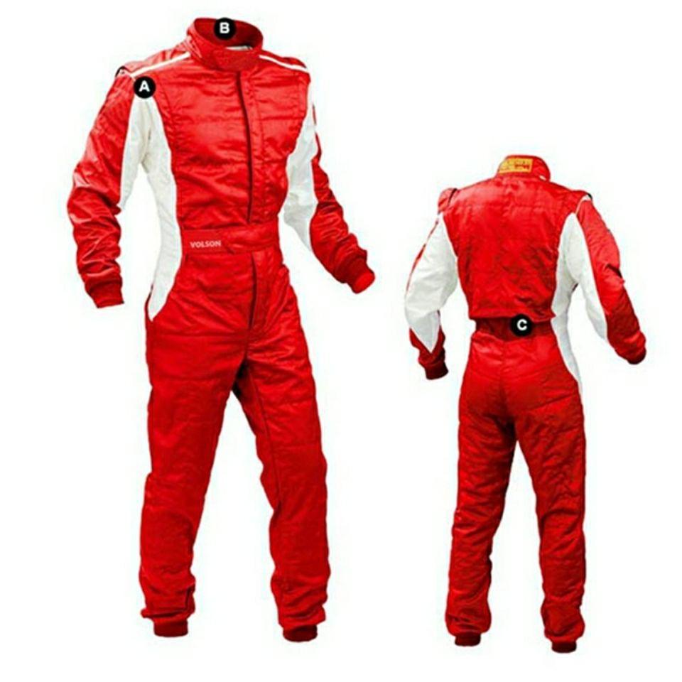 Red racing suit