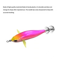 Nouveau leurre de pêche en bois de 63 mm, 7,2 g, imitation crevette, luminescent, appât lumineux pour calmar, jig, leurre de pêche en mer, appât de pêche à la crevette