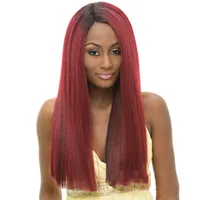 סיטונאי אמיתי טבעי סינטטי שיער אדום צבע פאות שיער מלא תחרת פאה עבור נשים שחורות עם מחיר זול