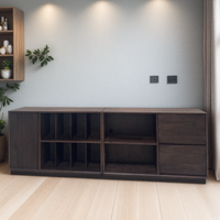 Table console moderne multifonctionnelle en bois massif avec rangement à une seule porte pour salon et chambre, meuble de rangement TV