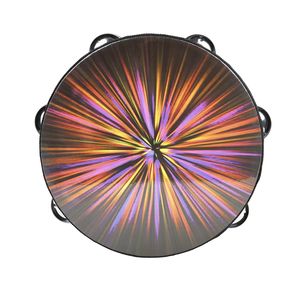 กลองมือออร์ฟ 8 นิ้ว กลองเลเซอร์หลากสีแบบสองแถว สำหรับการศึกษาและการเรียนรู้ - Product Image 5