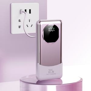 Batterie Externe Portable Haute Capacité 22,5W 20000mAh 10000mAh avec Affichage LED Personnalisé, Charge Rapide, Entrée USB et Quatre Câbles – Vente en Gros - Product Image 3