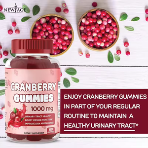 VitaHall OEM/ODM/OBM Gummies à la canneberge véganes sans sucre, santé des voies urinaires, gummies à l'extrait <span class=keywords><strong>de</strong></span> canneberge pour femmes, aide à nettoyer - Product Image 2