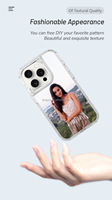 Étui de téléphone portable transparent de haute qualité, vierge, pour sublimation 2D, 3-en-1 (TPU+PC+Aluminium), antichoc et étanche