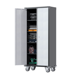 Double Colored Rolling Metal Storage Cabinet and Lockable Door with Large Space