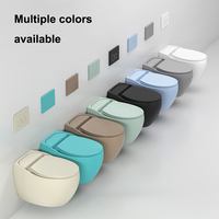 Articles sanitaires en céramique gris mat Piège en P européen suspendu cuvette de toilette monobloc murale pour salle de bain ou maison