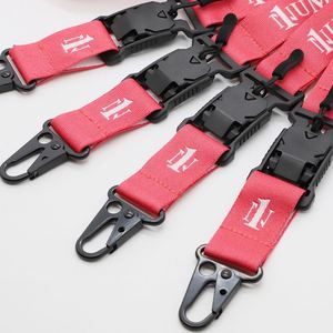 Custom Woven Fabric Neck Strap Heavy Duty Quick Release Buckle Metal Hook Keychain <b>Lanyards</b> Jacquard <b>Lanyards</b> - Product Image 2