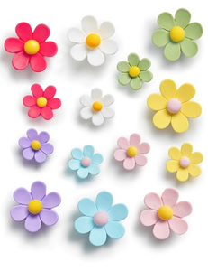 ดอกไม้ตกแต่งเค้ก DIY ขนาดเล็กหลากสีสันสำหรับตกแต่งเค้ก - Product Image 1