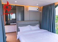 Maisons préfabriquées en acier modernes de luxe à bas prix, capsule spatiale, lit, hôtel, cabine, chambre modulaire, centre commercial, attraction touristique