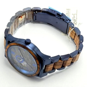Unisex Wooden <strong>Analog</strong> Quartz <strong>Watch</strong> <strong>with</strong> Crystal Dial Vintage Style Miyota Movement Handmade 45mm Dial 18mm Band - Product Image 5