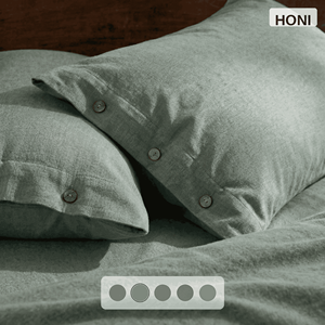 Juego de Funda Nórdica de Algodón Teñido en Hilo Natural de 150 g/m², Transpirable, Texturizado 144T, con Aspecto Lavado - Product Image 5