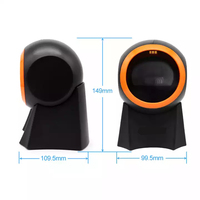 Lecteur de codes-barres Ayan 1D 2D USB filaire mains libres 2D de bureau certifié CE FCC ROHS 60fps en stock garantie 1 an Orange/Noir ABS+PC