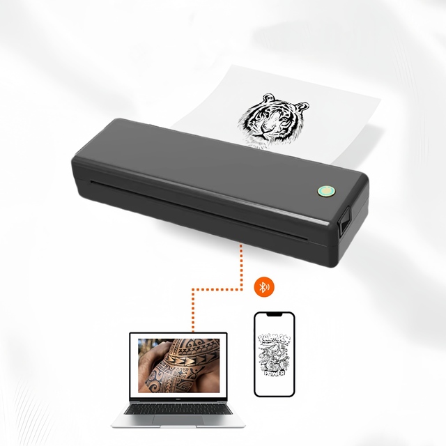 No Ink Portable A4 Printer for Mobile Phone Thermapole Wireless Thermal Mini Tattoo Printer with No Ink Portable