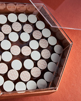 Boîte à dattes en cuir Ramadan, boîte alimentaire hexagonale personnalisée faite à la main, boîtes à dessert en acrylique, emballages, boîtes à bonbons en papier pour enfants
