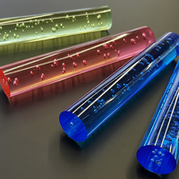Tiges acryliques multicolores en acrylique moulé à bulles pour Lite Brite PMMA Bar Poli End pour la décoration d'éclairage