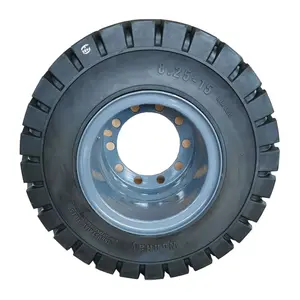 Solid Resilient Forklift Tires 825-15-6.5" Rim Width for heavy-duty equipment
