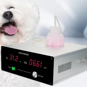 LONGSHORE New born Pet Puppy gatinho incubadora com monitor de oxigênio e dióxido de carbono função clara