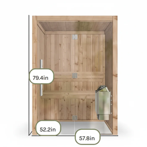 Calentador de sauna finlandesa para interiores, superventas, para <span class=keywords><strong>2</strong></span> personas, ecológico, de madera maciza, diseño moderno, vapor tradicional - Product Image 5