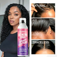 Spray colorant pour cheveux imperméable à l'eau, marque privée, contrôle des bords, colle pour dentelle, mousse coiffante, ensemble d'installation de perruque