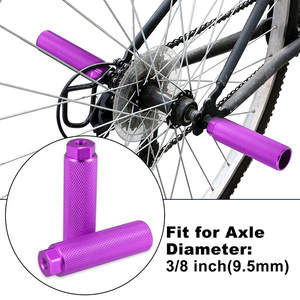 Repose-pieds en aluminium de bonne qualité, 2 paires de repose-pieds en alliage d'aluminium pour BMX, VTT, compatibles avec les vélos à axe arrière de 3/8 pouce - Product Image 6